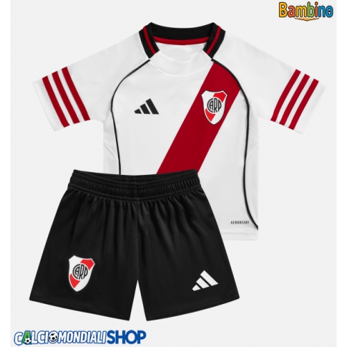 Maglie da calcio River Plate Prima Maglia Bambino 2025-26 Manica Corta + Pantaloni corti)